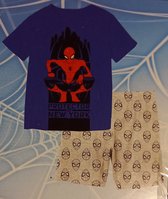 Spiderman - shortama - pyjama - blauw - grijs - maat 98/104