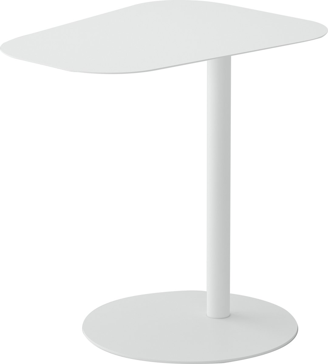 Bijzettafel Nastätten 50x50x38 cm wit mat [en.casa]