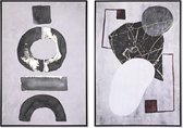 Schilderij Dkd Home Decor 83 X 4,5 X 122,5 Cm 83 X 4,5 X 123 Cm Abstract Modern (2 Stuks)