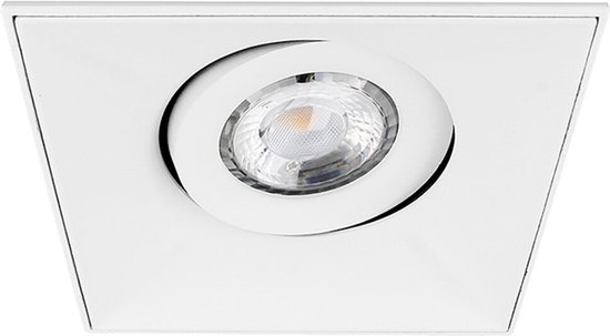 Verona - Inbouwspot Wit Vierkant - Kantelbaar - 1 Lichtpunt - 150x150mm - Trimless