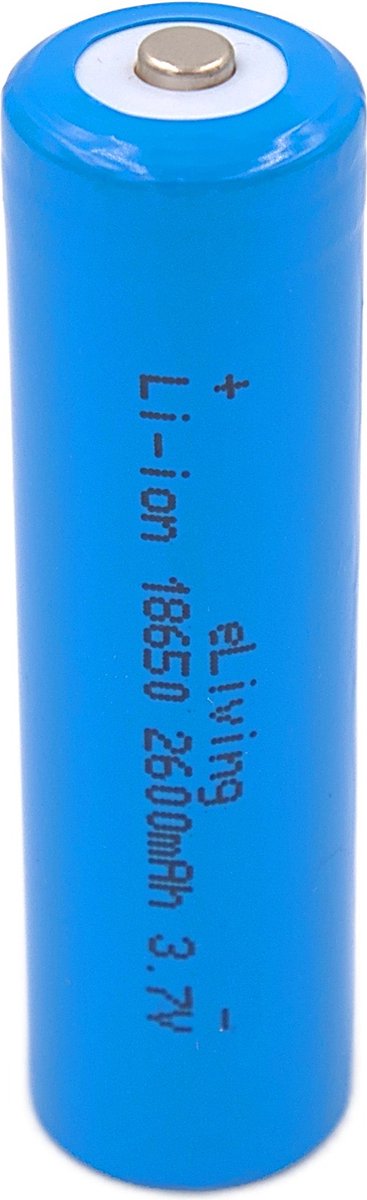 18650 Li-ion batterij. 2600mAh 3,7V Button Top