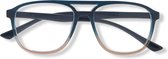 Ear2Ear 01606 Leesbril Dean - sterkte +1.50 - Blauw frame met beige uitloop