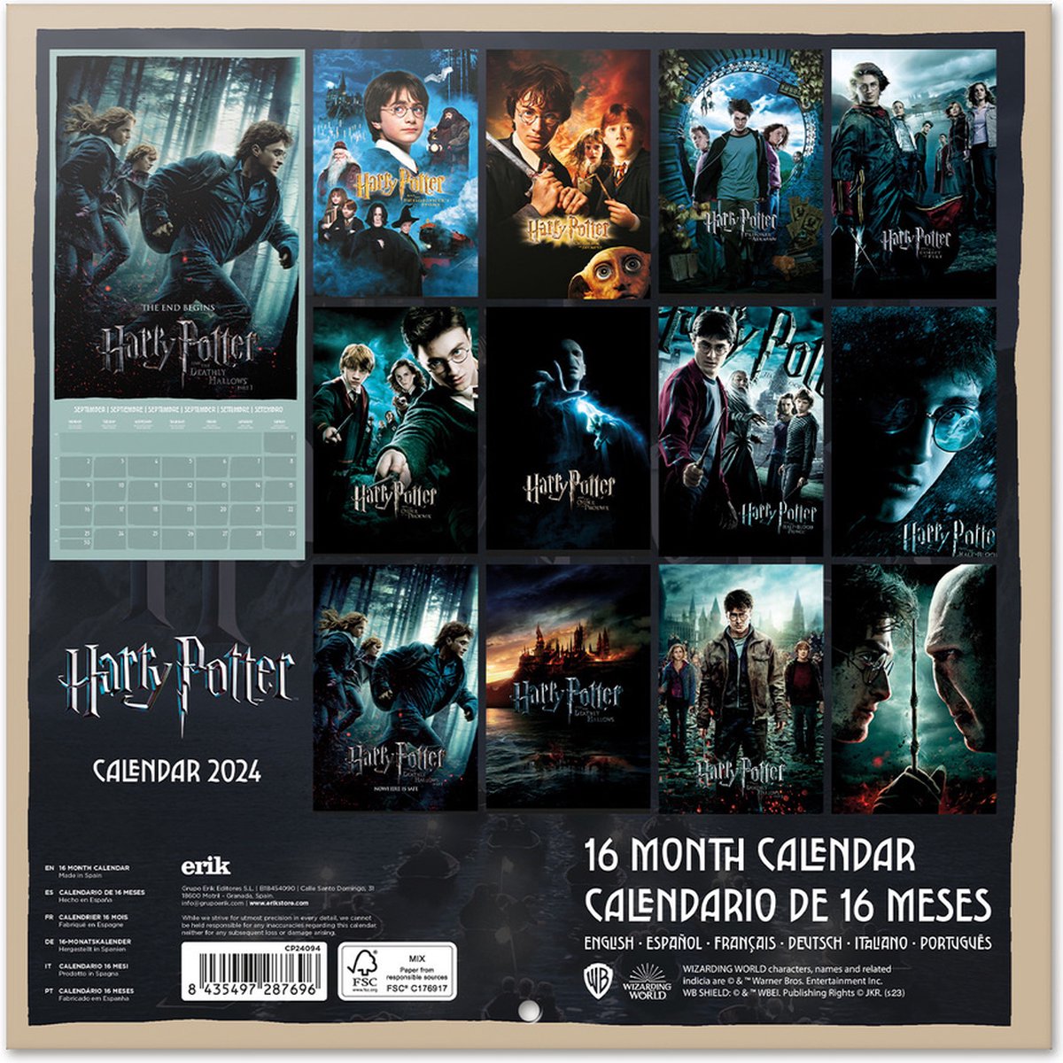 Calendrier Harry Potter 2024