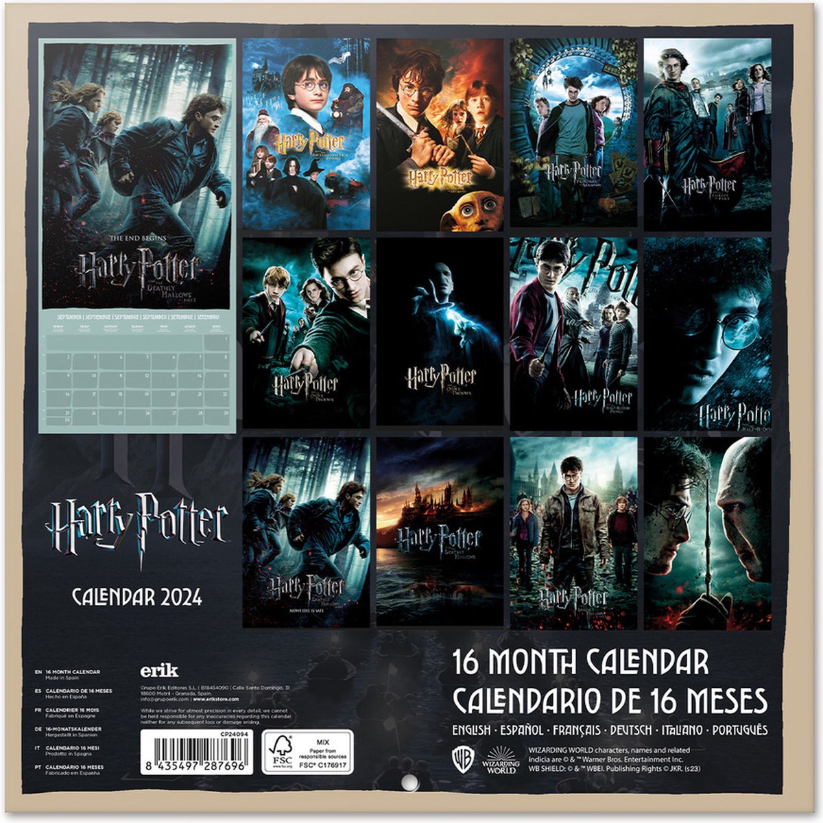 Calendrier 2024 Saga Harry Potter