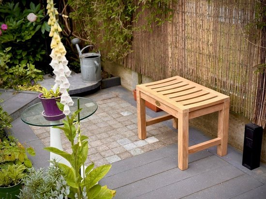 Teak tuinbank Bergamo 60cm zonder rugleuning