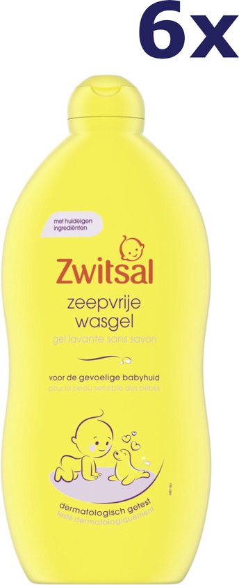 6x Zwitsal Wasgel - Zeepvrij 700 ml