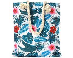 Gemakkelijk om erbij te hebben, deze vrolijke tas (40x35.5cm). Praktisch te gebruiken als badtas, kleine strandtas, cadeautas of (boulevard) shopper. Een leuke tas voor uzelf of om cadeau te geven aan iemand.