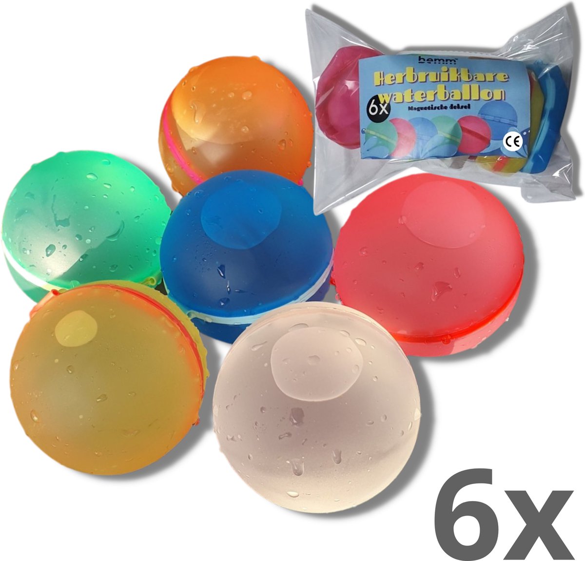 Meer dan wat dan ook Intact munitie Waterballonnen - 6 stuks - Zelfsluitend - Herbruikbaar - Speelgoed | bol.com