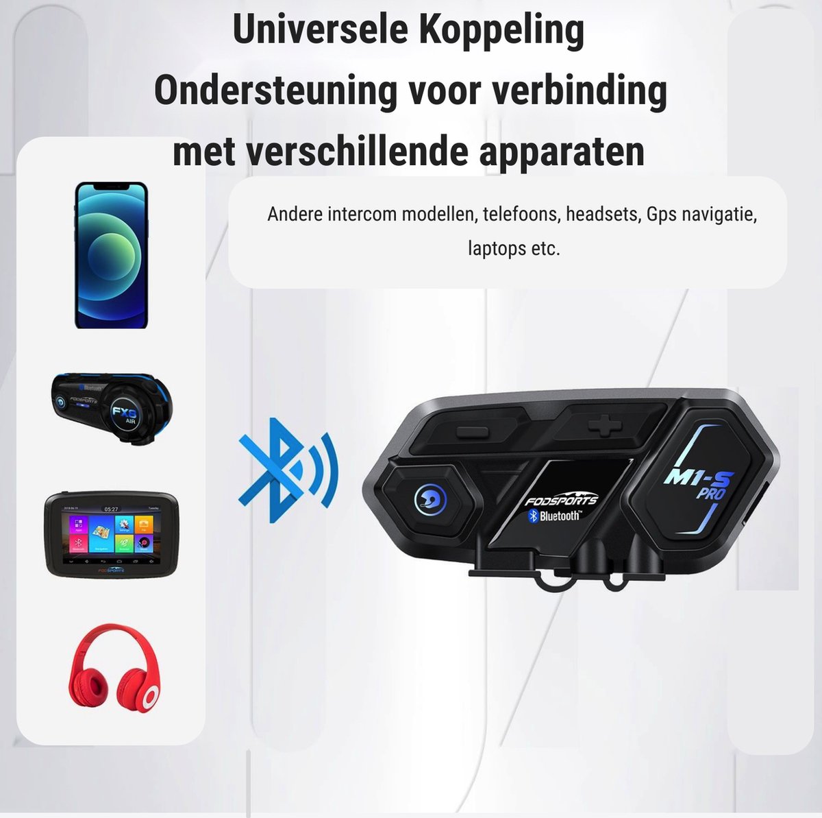 INTERPHONE Cellularline, 2 Motorcycle Intercoms with Mesh Communication, Model U-Com