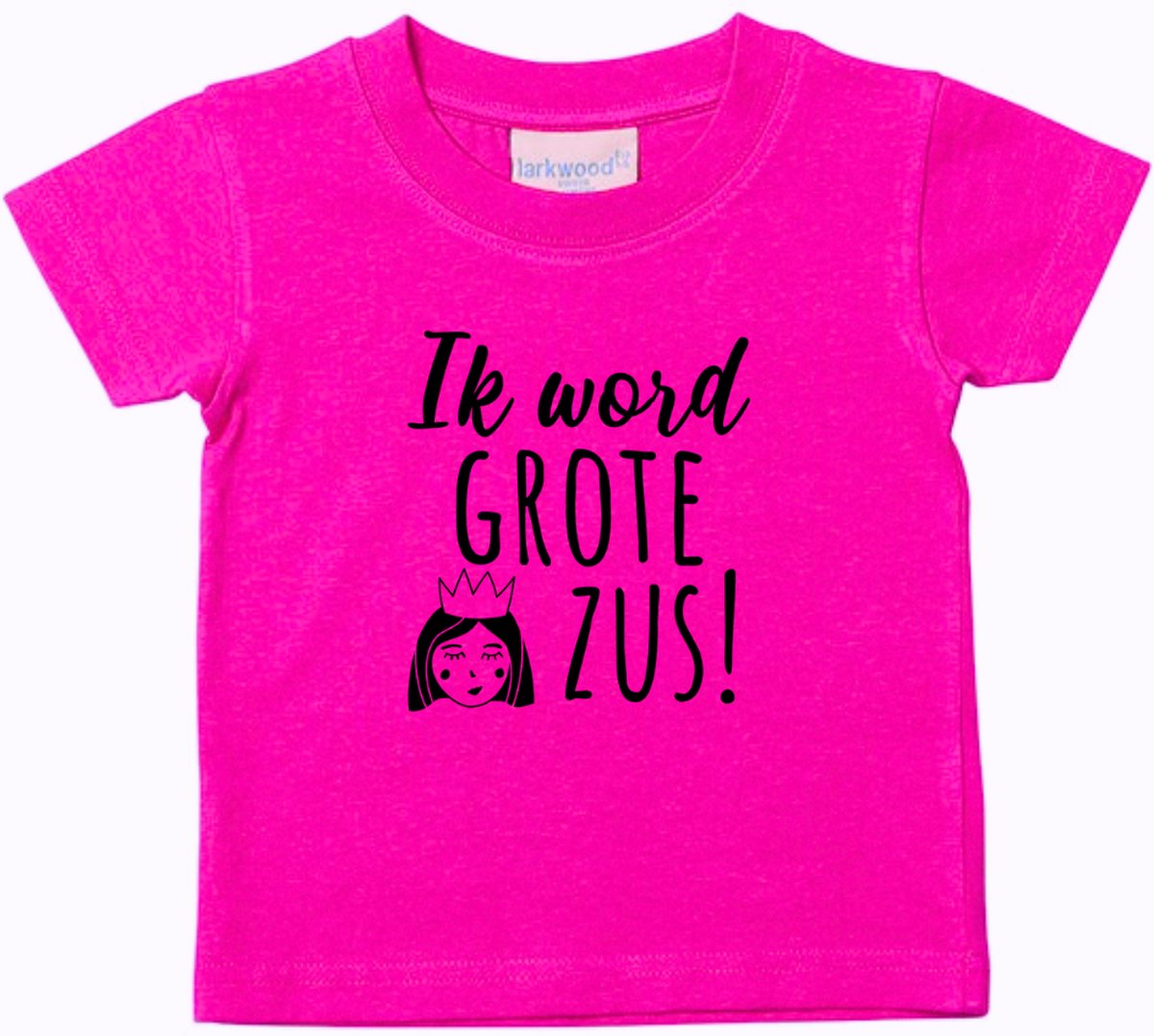 T-shirt Roze - Ik word grote zus - Maat 92 - 18-24 mnd - Zwangerschapsaankondiging