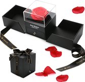 Eeuwige roos geschenkdoos, rozenbox met handgemaakte Infinity Rozen sieraden geschenkdoos voor dames halsketting geschenken, voor bruiloft, Moederdag, verjaardag, jubileum, Valentijnsdag voor geliefden - excl. Juwelen