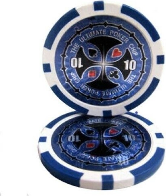 Ultimate pokerchip 11.5g Value 10 25st. Texas Hold'em Poker Chips