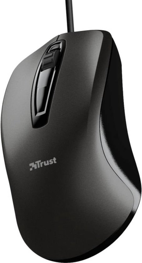 Trust Carve - Bedrade Muis - Optisch - USB - Zwart