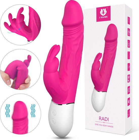 Foto: Lovellia roze konijnen vibrator vibrators voor vrouwen krachtige op en neerwaartse trillingen clitoris g spot stimulator erotiek sex toys voor koppels kerstcadeau