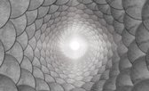 Fotobehang - Vlies Behang - Abstracte 3D Tunnel - 312 x 219 cm