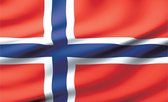 Fotobehang - Vlies Behang - Vlag van Noorwegen - Noorse Vlag - 254 x 184 cm