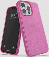 Adidas OR Clear Glitter Back Case - Geschikt voor Apple iPhone 13 Pro (6.1") - Roze
