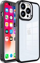 Hoozey - Hoesje geschikt voor Apple iPhone 14 Plus - Clear Case - Zwart