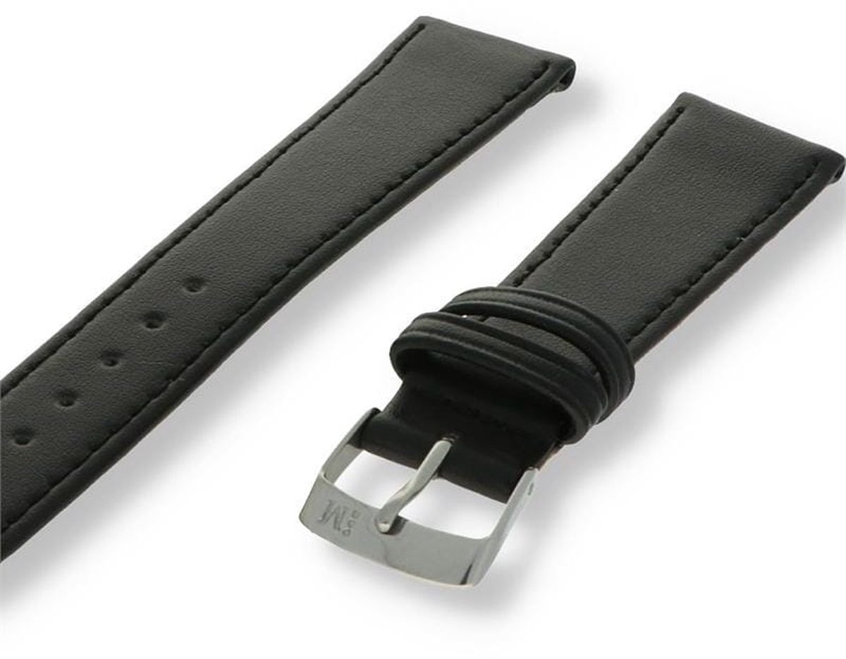Morellato PMW019POINTE XL Horlogebandje - Leer - Zwart - 10 mm