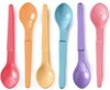 foto van Tupperware 6 Hangaanlepels - Plastic Lepeltjes Lepels Eierlepeltje
