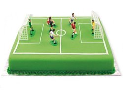 Taartset Voetbal spelers voor taart versiering 9 accesoirres- voor voetbaltaart - cubcakes versiering