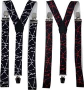 Barbed Wire Duopack bretels met stevige sterke brede clips