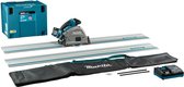 Bol.com Makita SP001GM103 Accu Invalcirkelzaag AWS XGT 40V Max + Geleiderail (2st.) Koppelstrip en Tas 4.0 Ah in Mbox aanbieding