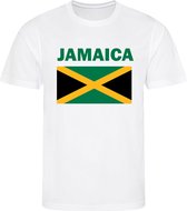 Jamaica - Jumieka - T-shirt Wit - Voetbalshirt - Maat: 158/164 (XL) - 12 - 13 jaar - Landen shirts