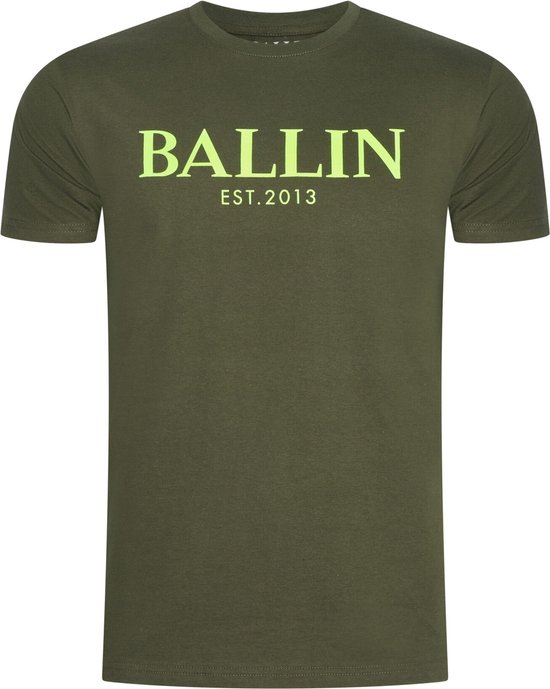 Heren T-shirt Kaki - Ballin Est 2013