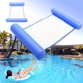 WaterHangmat- Rs&k Waterspeelgoed- Opblaasbare Waterhangmat- Zwembad - Opblaasbaar Voeten en Hoofdkussen stuk - Zwembad Lucht bed - Blauw