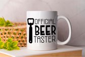 Mok Official Beer Taster - Bier- Beer - Party - Dads - Man - Feest - Cheers - Friends - Vrienden - I Need Beer - It's Time To Drink - Football - American Football