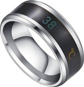Smart Ring - waterdichte temperatuursensor - Intelligente Smart Ring - Ring - Finger Wear - Veranderen - multifunctionele kleurenprinter - Temperatuur Rings - (Color: Silver, Size: 11)