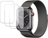 3x Geschikt voor Apple Watch 7/8/9 41mm Screenprotector - Folie Screen Protector Geschikt voor Apple Watch 7/8/9 41mm