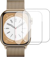 2x Screenprotector geschikt voor Apple Watch 7/8/9 41mm - Folie Screen Protector geschikt voor Apple Watch 7/8/9 41mm