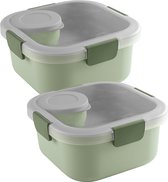 Sunware - Sigma Home Food to go lunchbox groen donkergroen - Set van 2