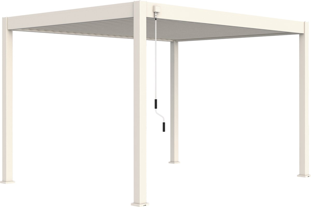 Orion terrasoverkapping - 300x400 cm - Wit - Aluminium / Vrijstaande / Luxe overkapping - Tuinprieel / Carport / Veranda / Pergola