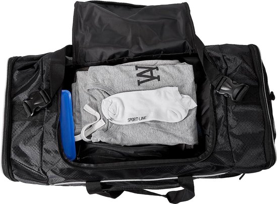 BRUBAKER Big Base XXL Sporttas 90 Liter Met Nat Vak En Schoenenvak - Zwart - Ruime Duffle Bag