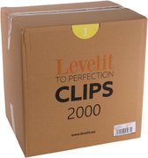 Levelit Spacer Clips - Afstandhouders - Nivelleer Tegel clips - Nivelleersysteem 1mm - 2000 stuk