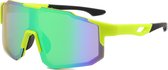 Sport Zonnebril - Fietsbril - Sportbril - Geel - Groen Blauw Spiegel - Gepolariseerd