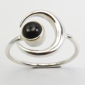 Natuursieraad - 925 zilver onyx ring maat 17.25 mm - edelsteen sieraad
