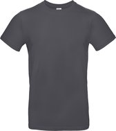 B&C Exact 190 T-Shirt - Ronde Hals - Unisex - Donker grijs - Small