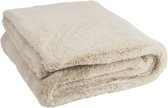 J-Line Plaid Cutie - Fleece Deken – Polyester – 180x130 cm – Lichtgrijs