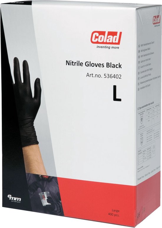 COLAD Nitrile Handschoenen - 400 stuks Voordeelverpakking - Large