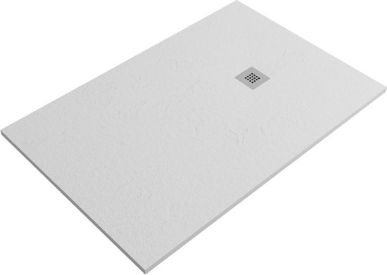 Receveur de douche composite Slim Eco 80x110 cm blanc ardoise