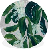 WallCircle - Cercle mural ⌀ 90 - Feuilles - Peinture - Plantes - Vert - Tableaux ronds salon - Plaque murale ronde - Cercle de Décoration murale murale - Décoration de chambre à l'intérieur - Cercle Décoration murale - Accessoires de maison