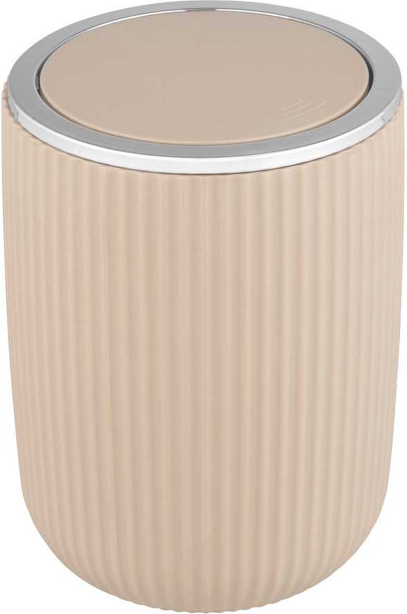 Goedkoopste Wenko Agropoli afvalemmer met deksel beige large