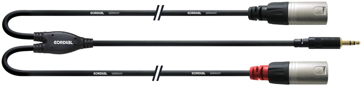 Cordial kabel 3,5 st / 2x XLR male 3m CFY 3 WMM-LONG - Insert kabel