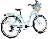 Vélo pour femme en aluminium Goetze Mood , vélo de ville Holland rétro vintage, roues de 26 pouces, engrenages Shimano à 7 vitesses, entrée profonde, panier avec rembourrage gratuit !