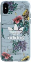 Adidas Floral Back Case - Geschikt voor Apple iPhone X/XS (5.8") - Grijs