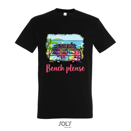 T-shirt Beach please - T-shirt korte mouw - zwart - 8 jaar